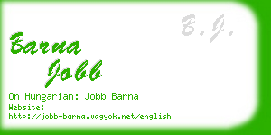 barna jobb business card